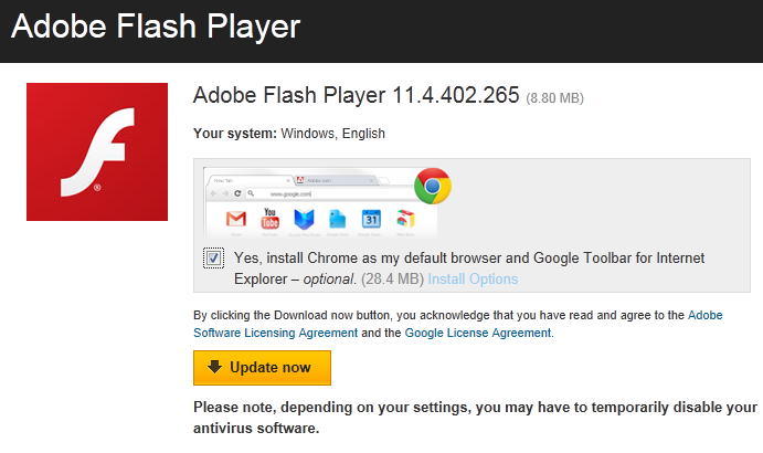 adobe flash for mac on chrome